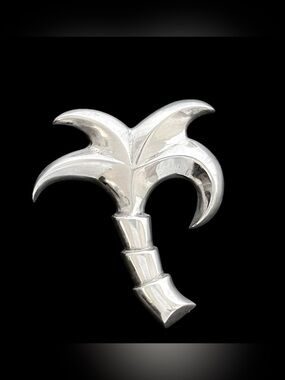 Vintage Fred Davis sterling silver 925 palm tree brooch pin